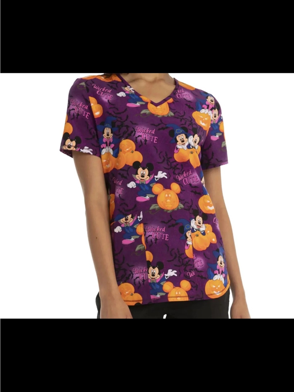 Scrubstar Disney Mickey and Minnie Halloween Pumpkin Size xl